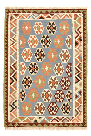 Kelim-tæppe - orientalsk - 142 x 100 cm - flerfarvet