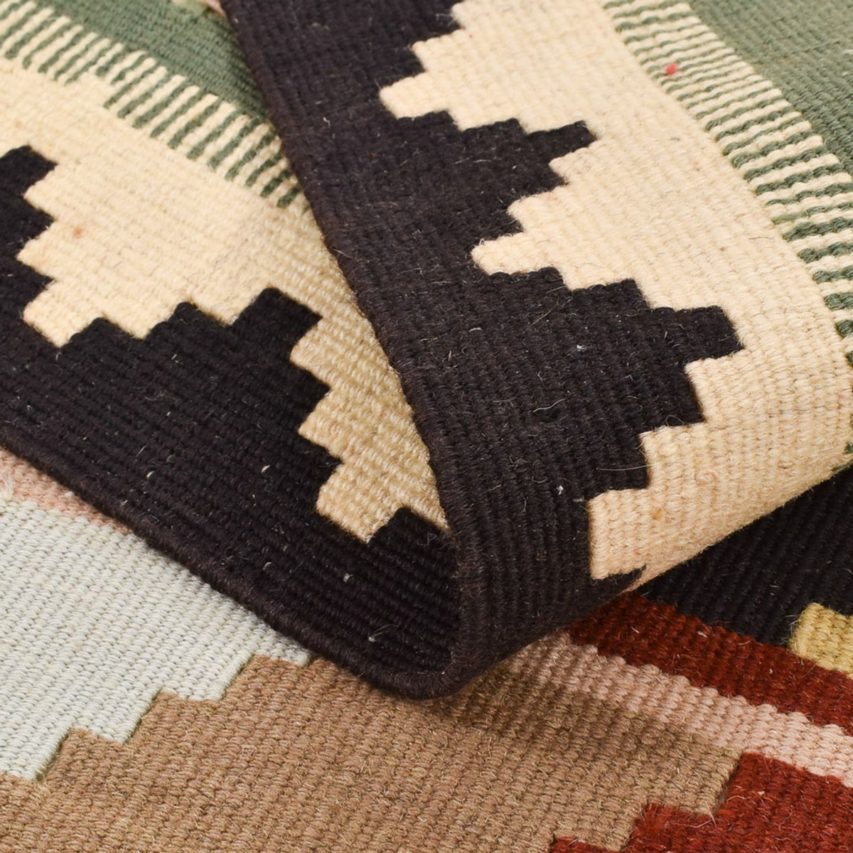 Kelim-tæppe - orientalsk - 147 x 108 cm - flerfarvet