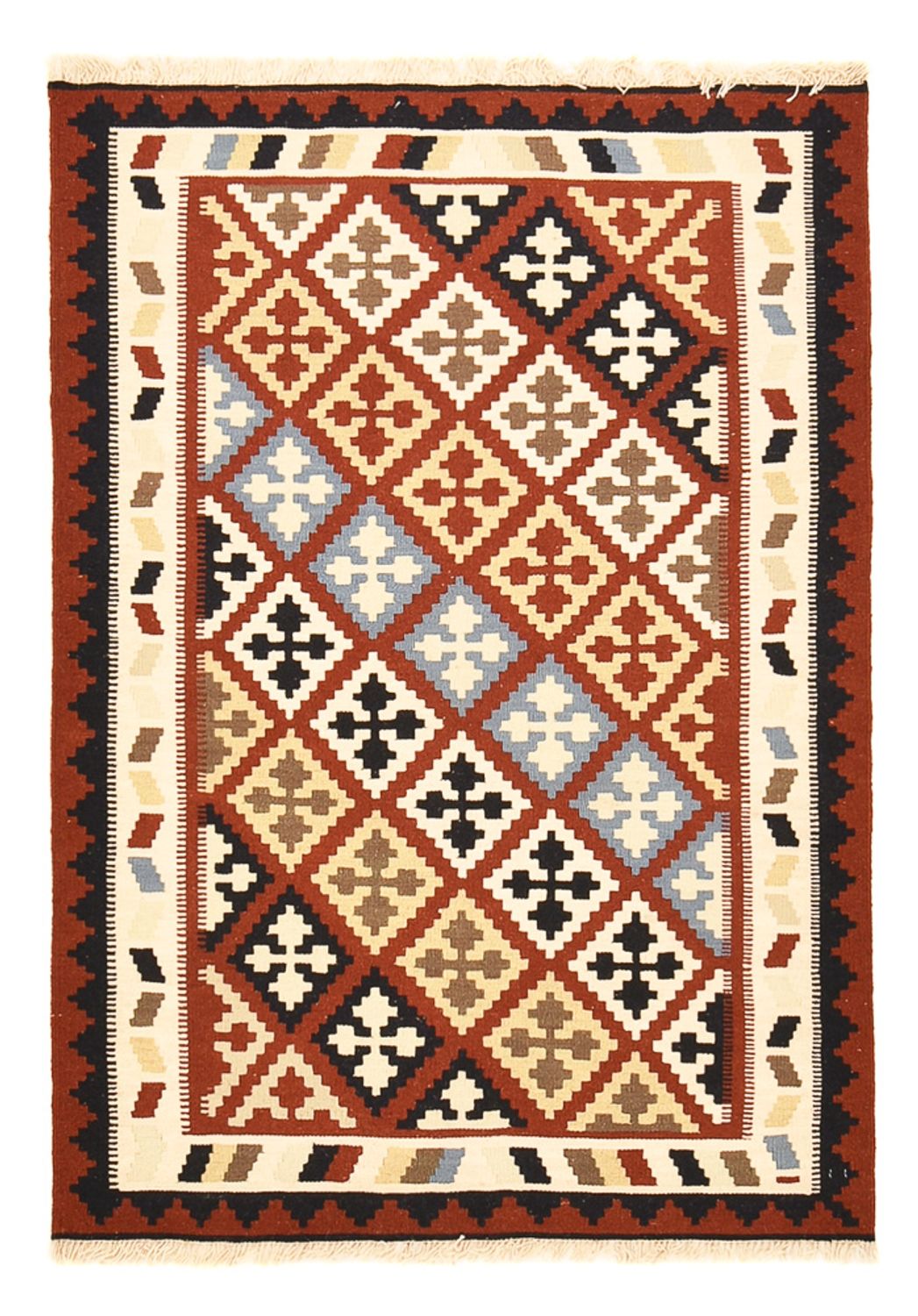Kelim-tæppe - orientalsk - 145 x 102 cm - flerfarvet