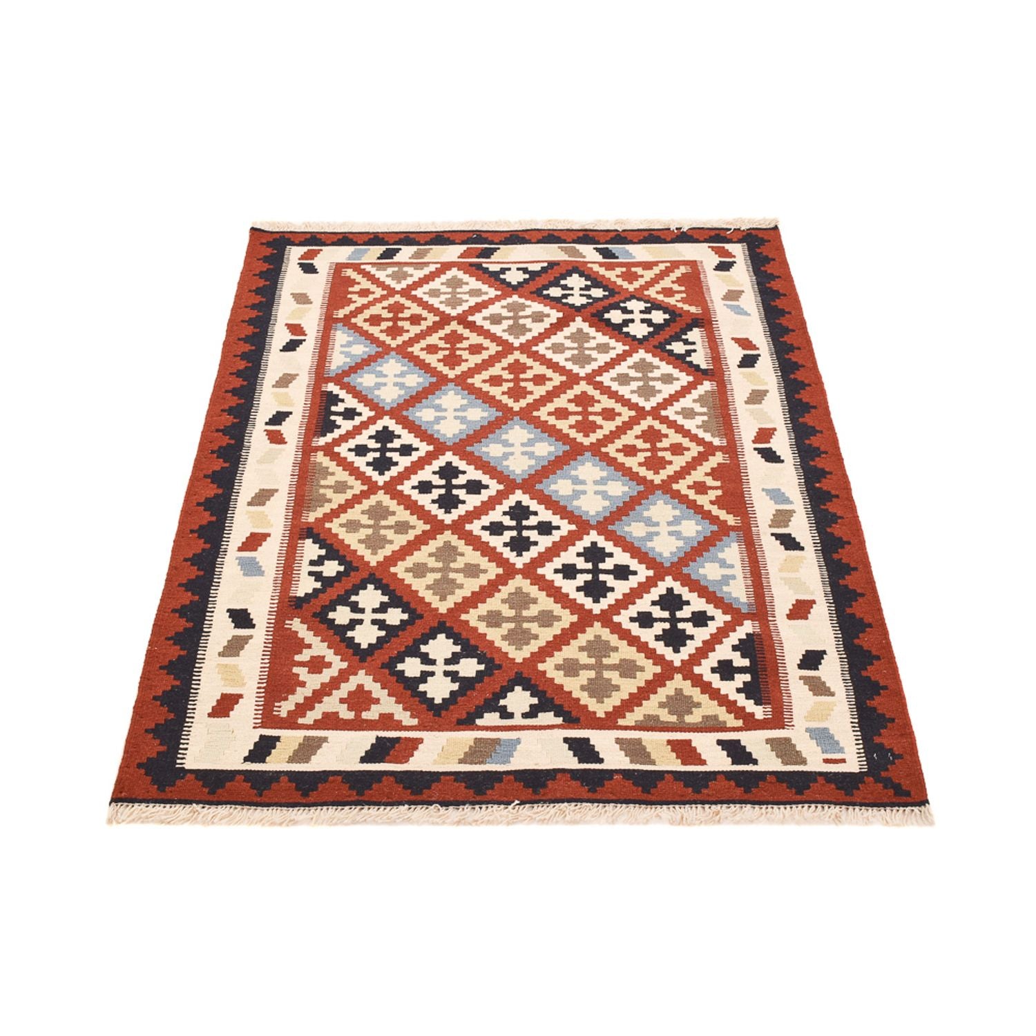 Kelim-tæppe - orientalsk - 145 x 102 cm - flerfarvet
