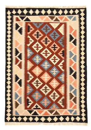 Kelim-tæppe - orientalsk - 148 x 106 cm - flerfarvet
