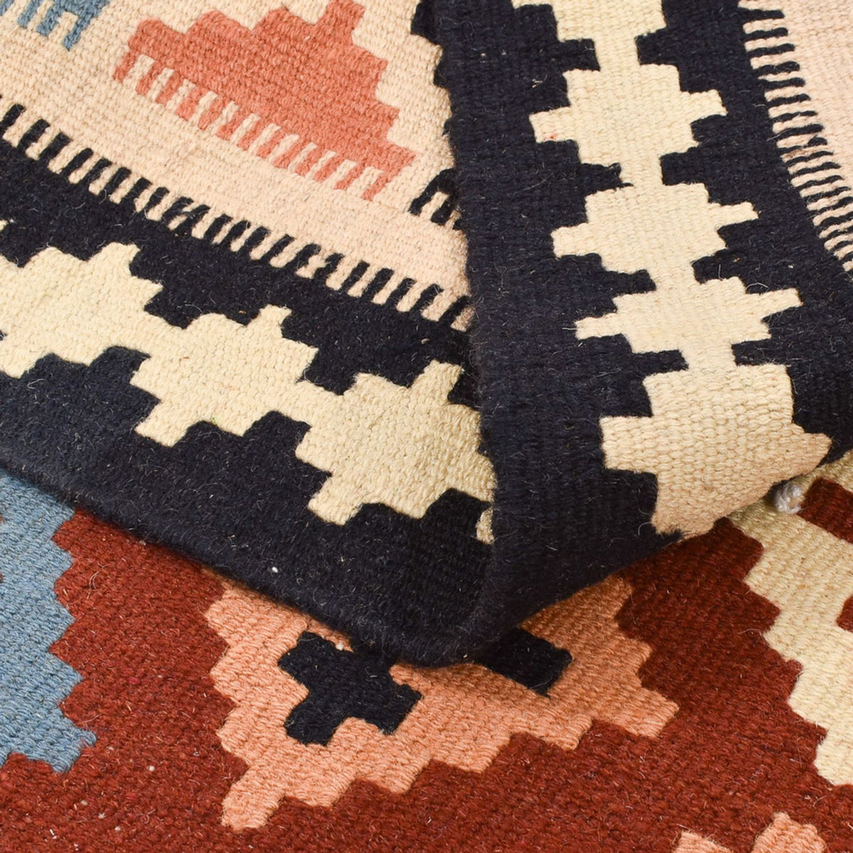 Kelim-tæppe - orientalsk - 148 x 106 cm - flerfarvet