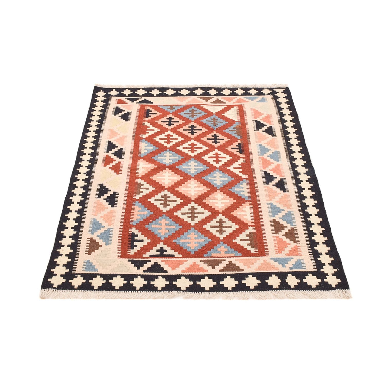 Kelim-tæppe - orientalsk - 148 x 106 cm - flerfarvet