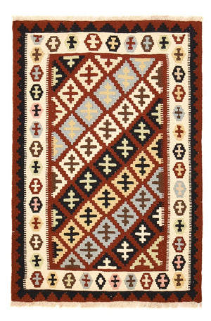 Kelim-tæppe - orientalsk - 150 x 104 cm - flerfarvet