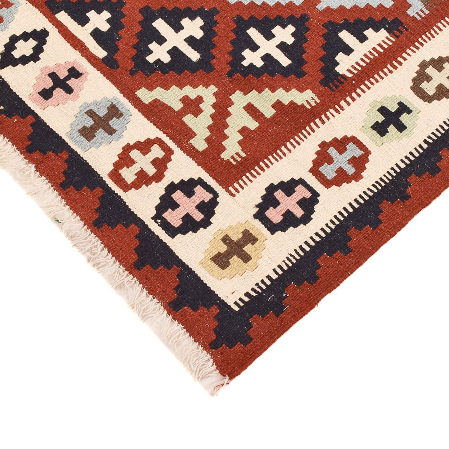 Kelim-tæppe - orientalsk - 150 x 104 cm - flerfarvet