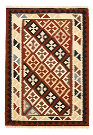 Kelim-tæppe - orientalsk - 143 x 102 cm - flerfarvet