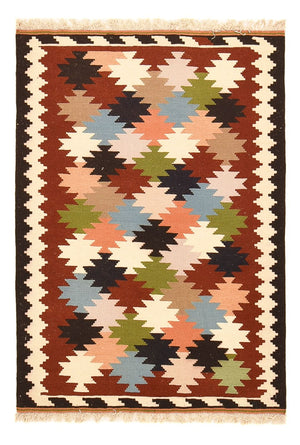 Kelim-tæppe - orientalsk - 144 x 98 cm - flerfarvet