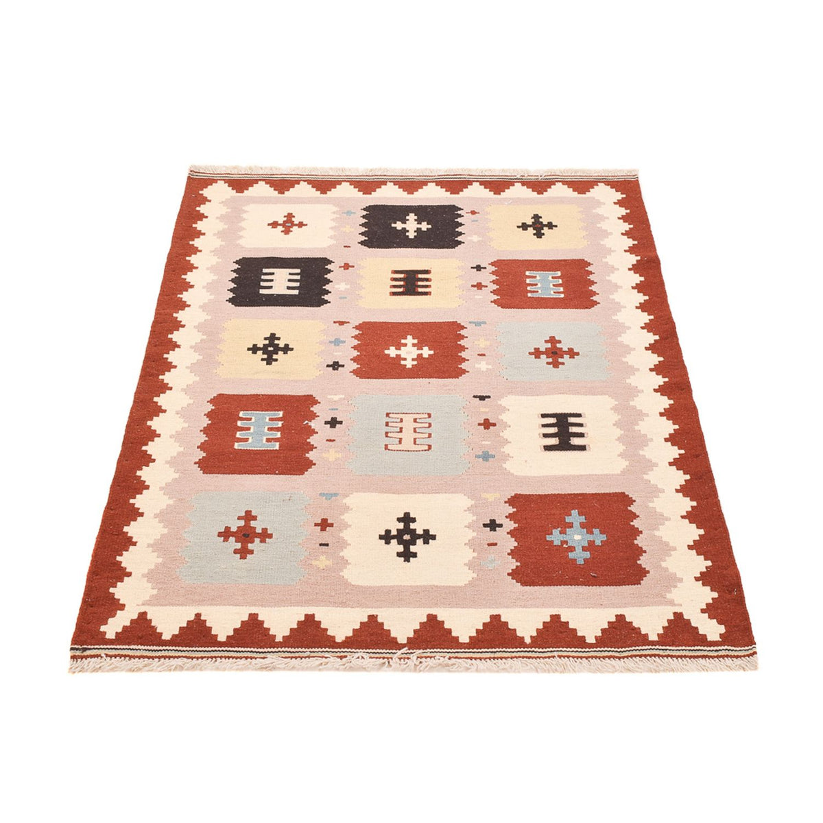 Kelim-tæppe - orientalsk - 147 x 103 cm - flerfarvet