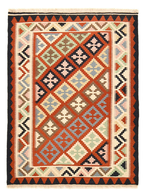 Kelim-tæppe - orientalsk - 142 x 107 cm - flerfarvet