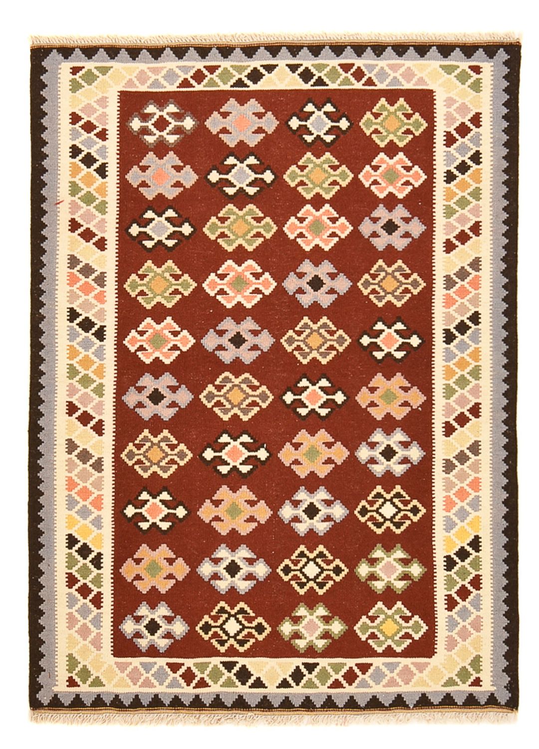 Kelim-tæppe - orientalsk - 145 x 106 cm - flerfarvet