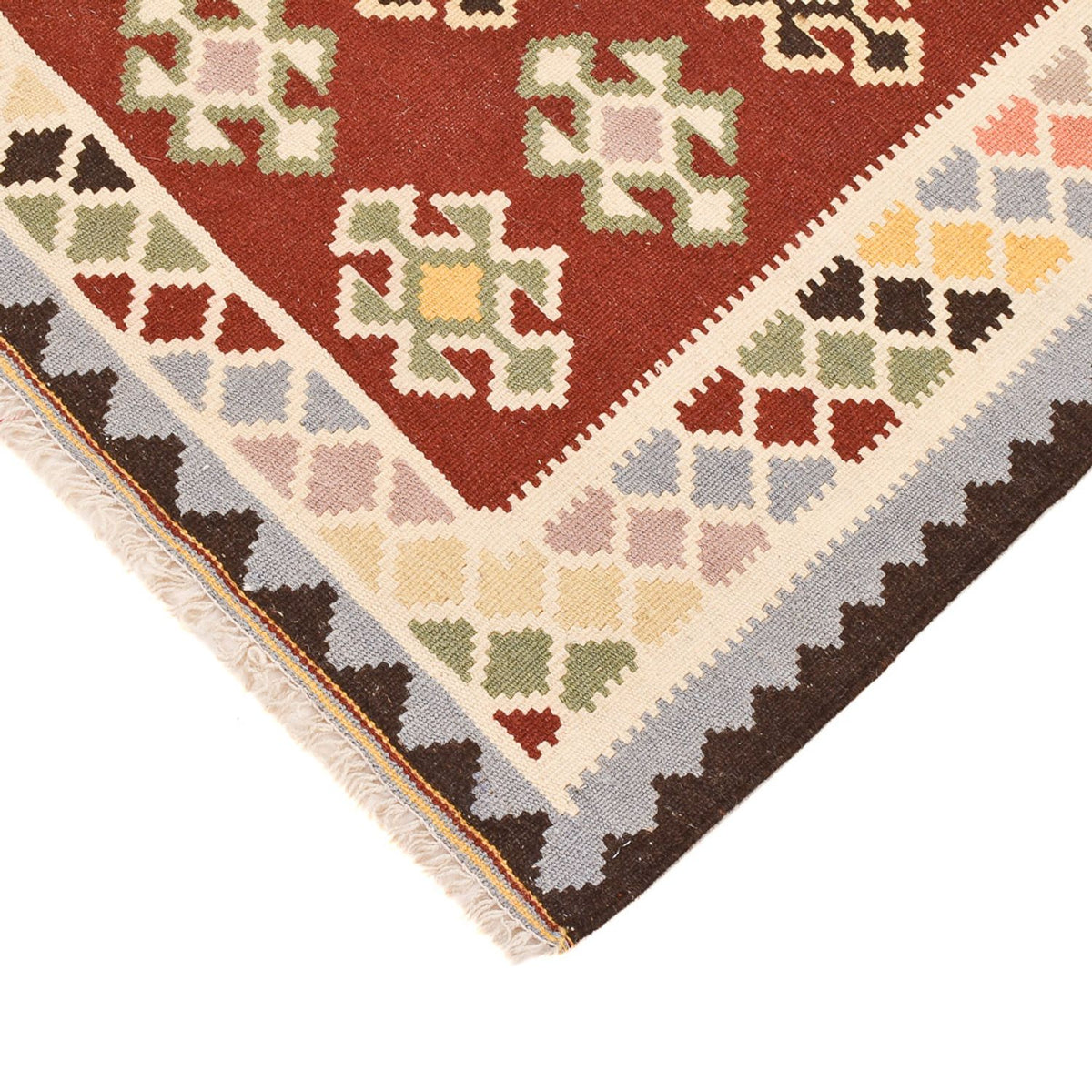 Kelim-tæppe - orientalsk - 145 x 106 cm - flerfarvet