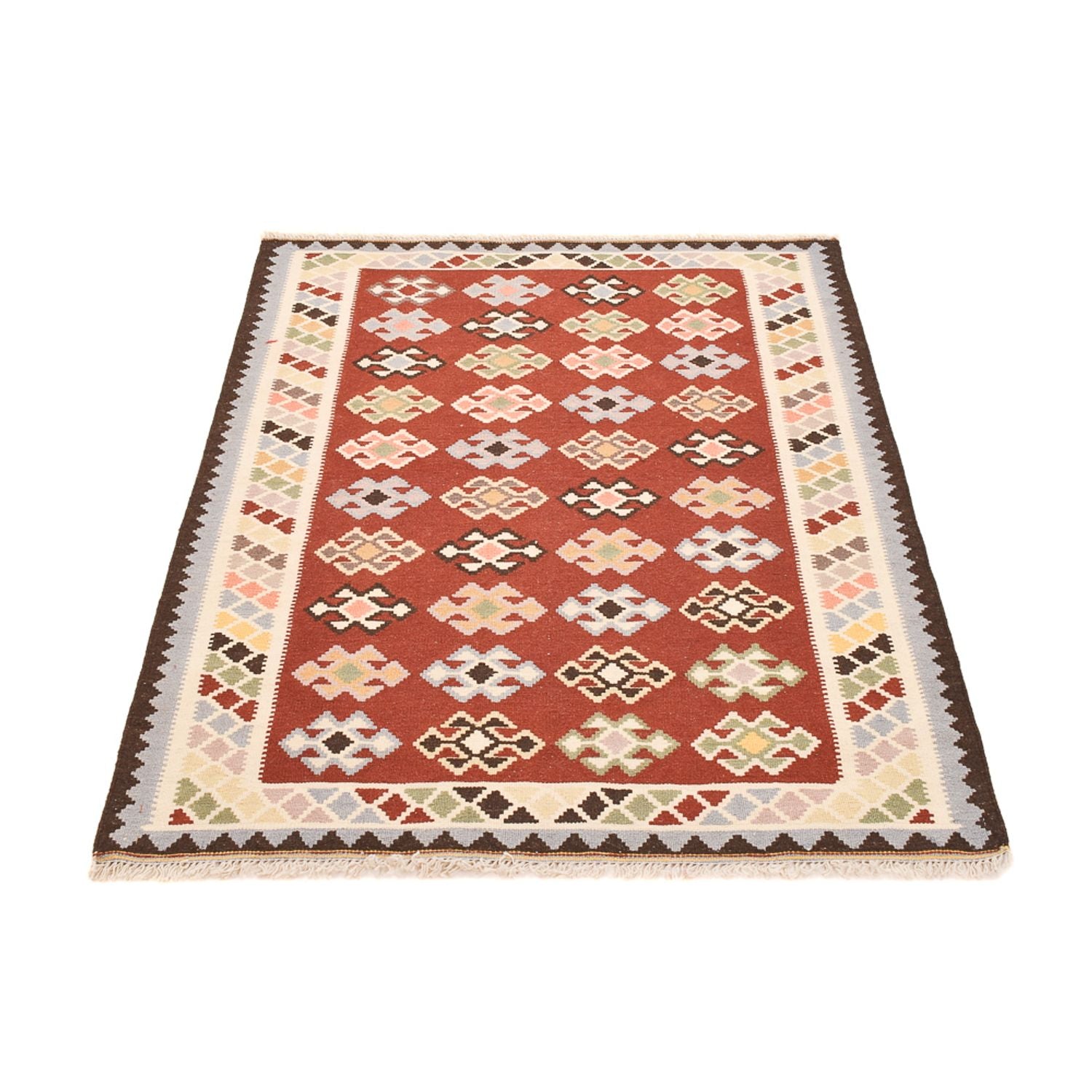 Kelim-tæppe - orientalsk - 145 x 106 cm - flerfarvet