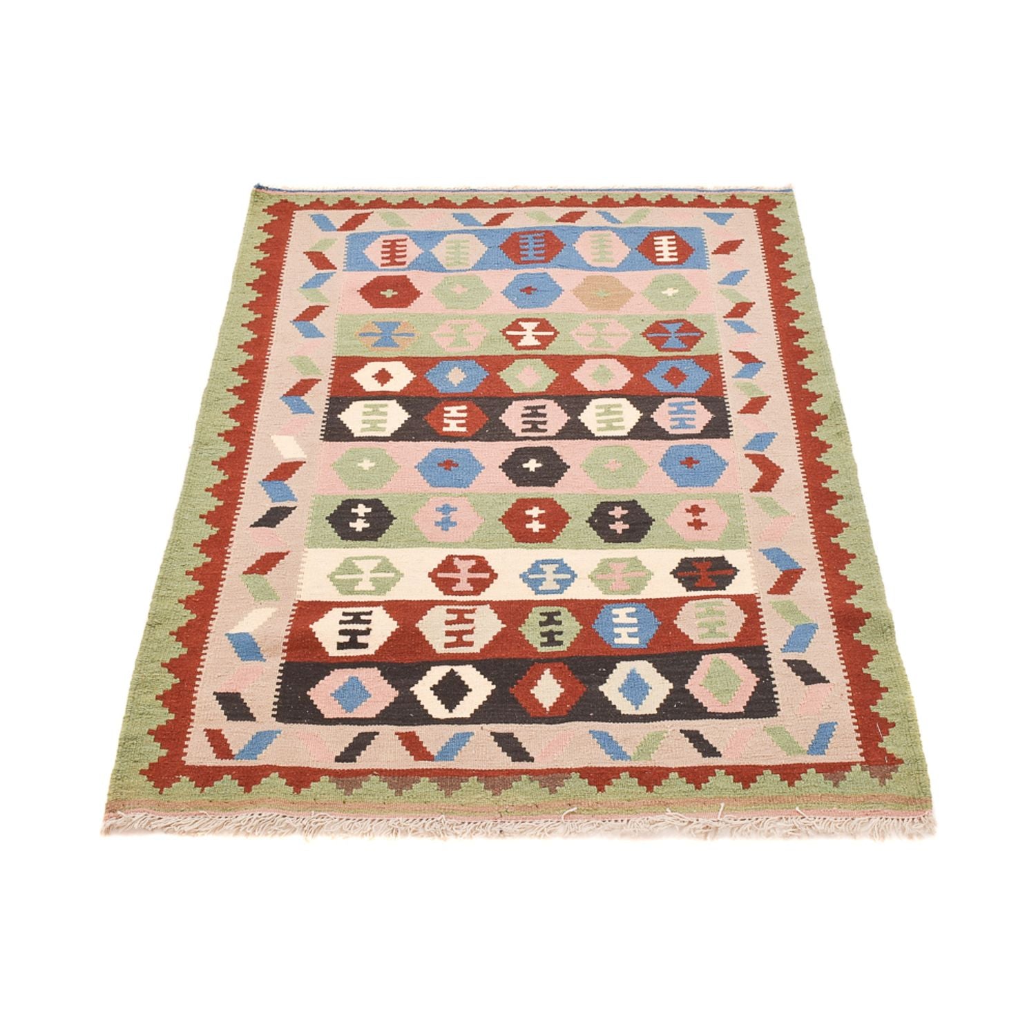 Kelim-tæppe - orientalsk - 150 x 107 cm - flerfarvet