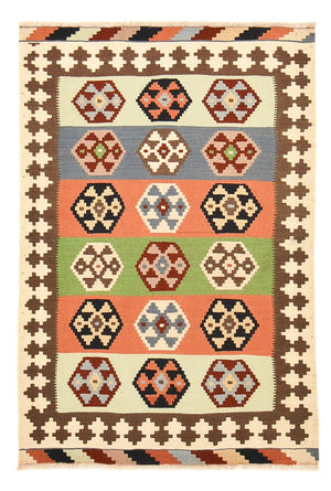 Kelim-tæppe - orientalsk - 146 x 98 cm - flerfarvet