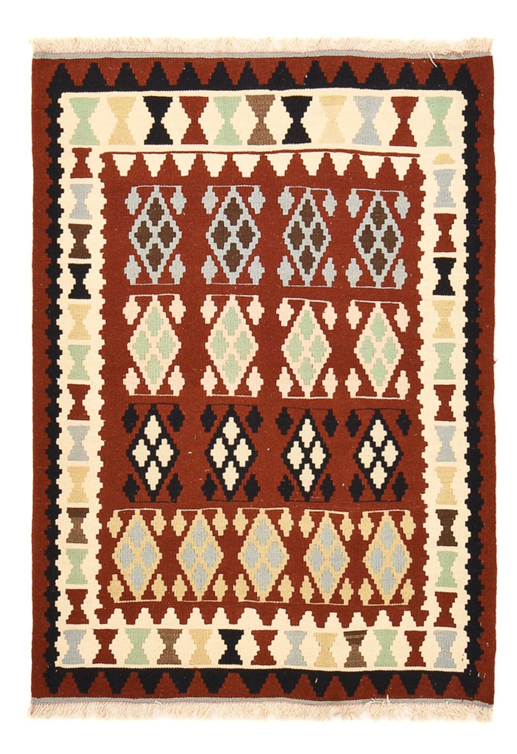 Kelim-tæppe - orientalsk - 144 x 103 cm - flerfarvet