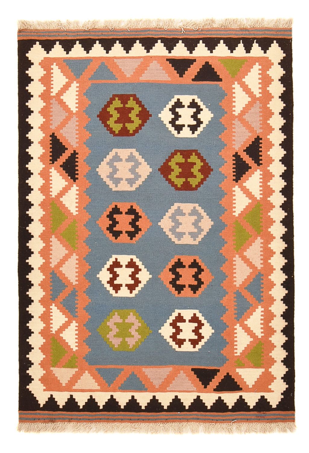 Kelim-tæppe - orientalsk - 152 x 104 cm - flerfarvet