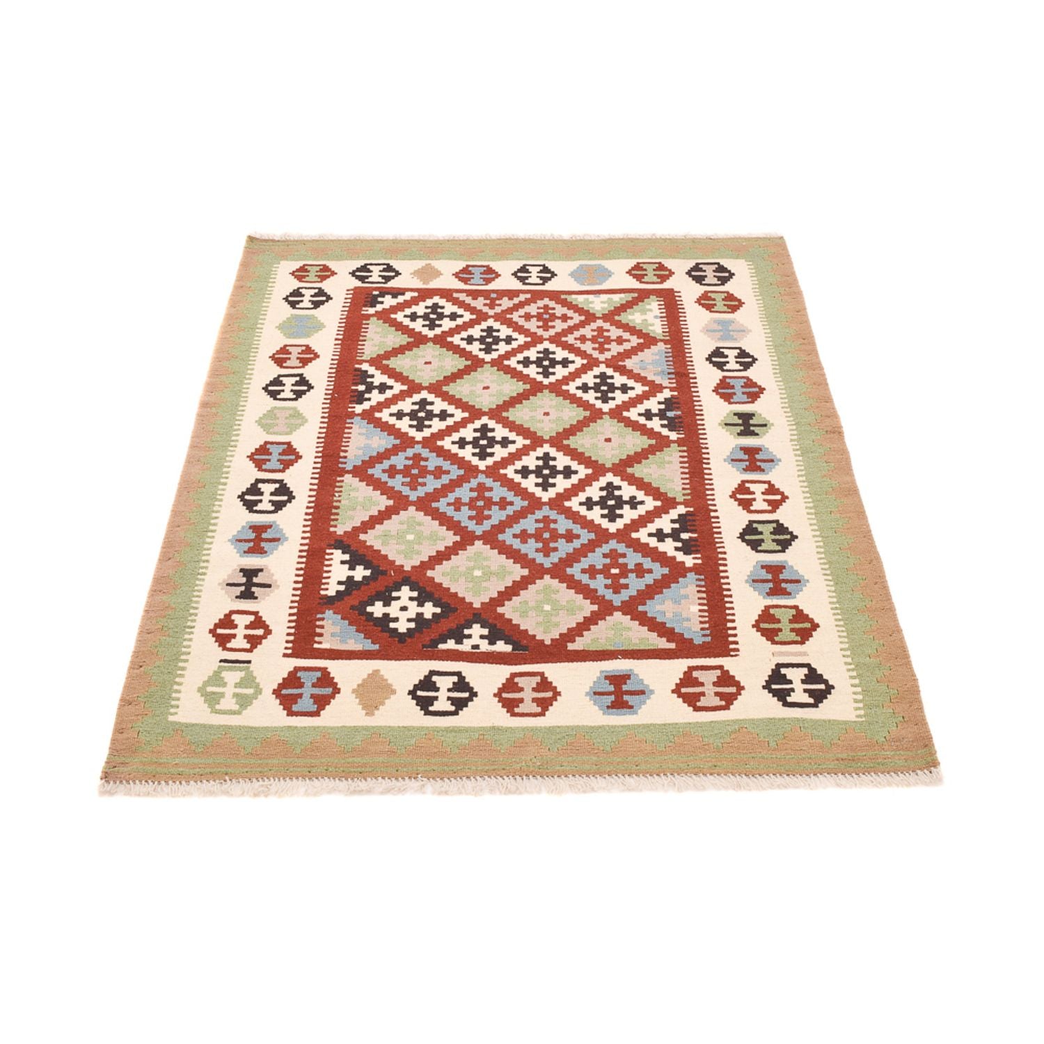 Kelim-tæppe - orientalsk - 144 x 108 cm - flerfarvet