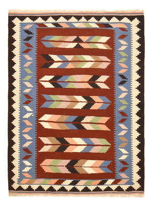 Kelim-tæppe - orientalsk - 142 x 104 cm - flerfarvet