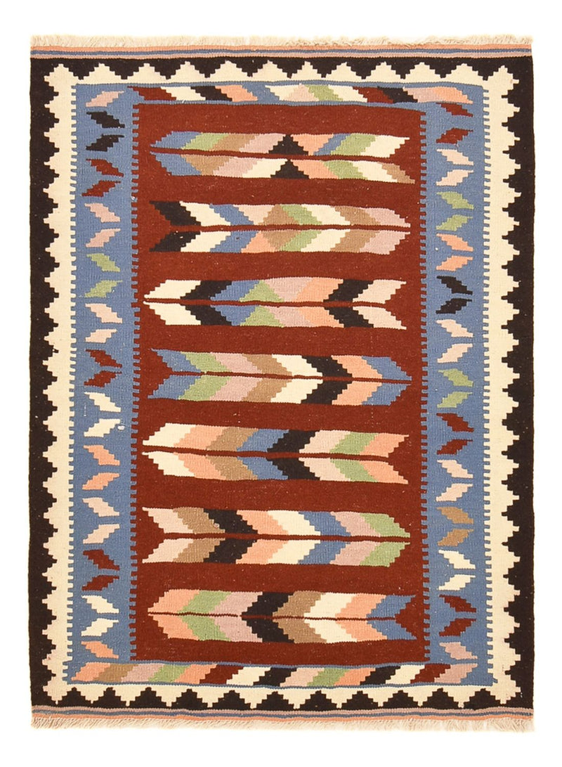 Kelim-tæppe - orientalsk - 142 x 104 cm - flerfarvet
