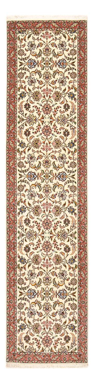 Løber Persisk tæppe - Tabriz - Premium - 302 x 72 cm - sand
