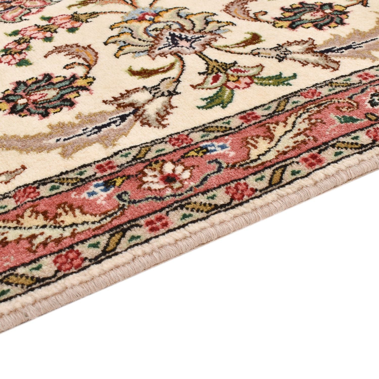 Løber Persisk tæppe - Tabriz - Premium - 302 x 72 cm - sand