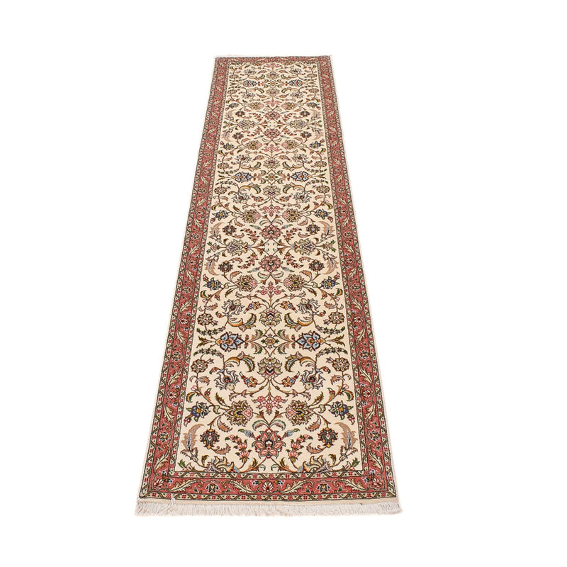 Løber Persisk tæppe - Tabriz - Premium - 302 x 72 cm - sand