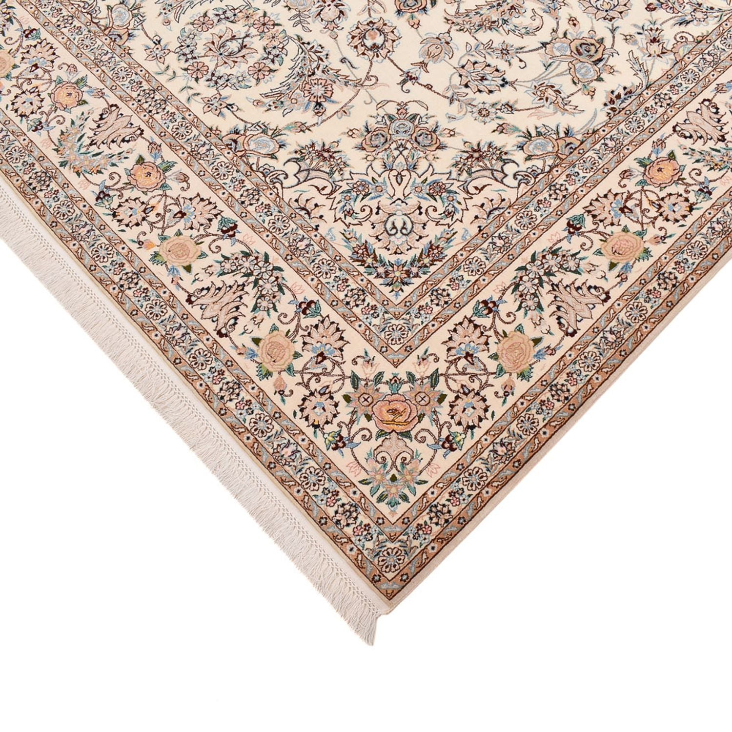 Persisk tæppe - Nain - Premium - 303 x 203 cm - creme