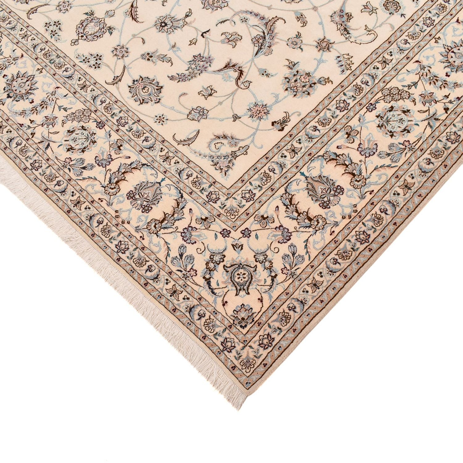 Persisk tæppe - Nain - Premium - 296 x 215 cm - creme