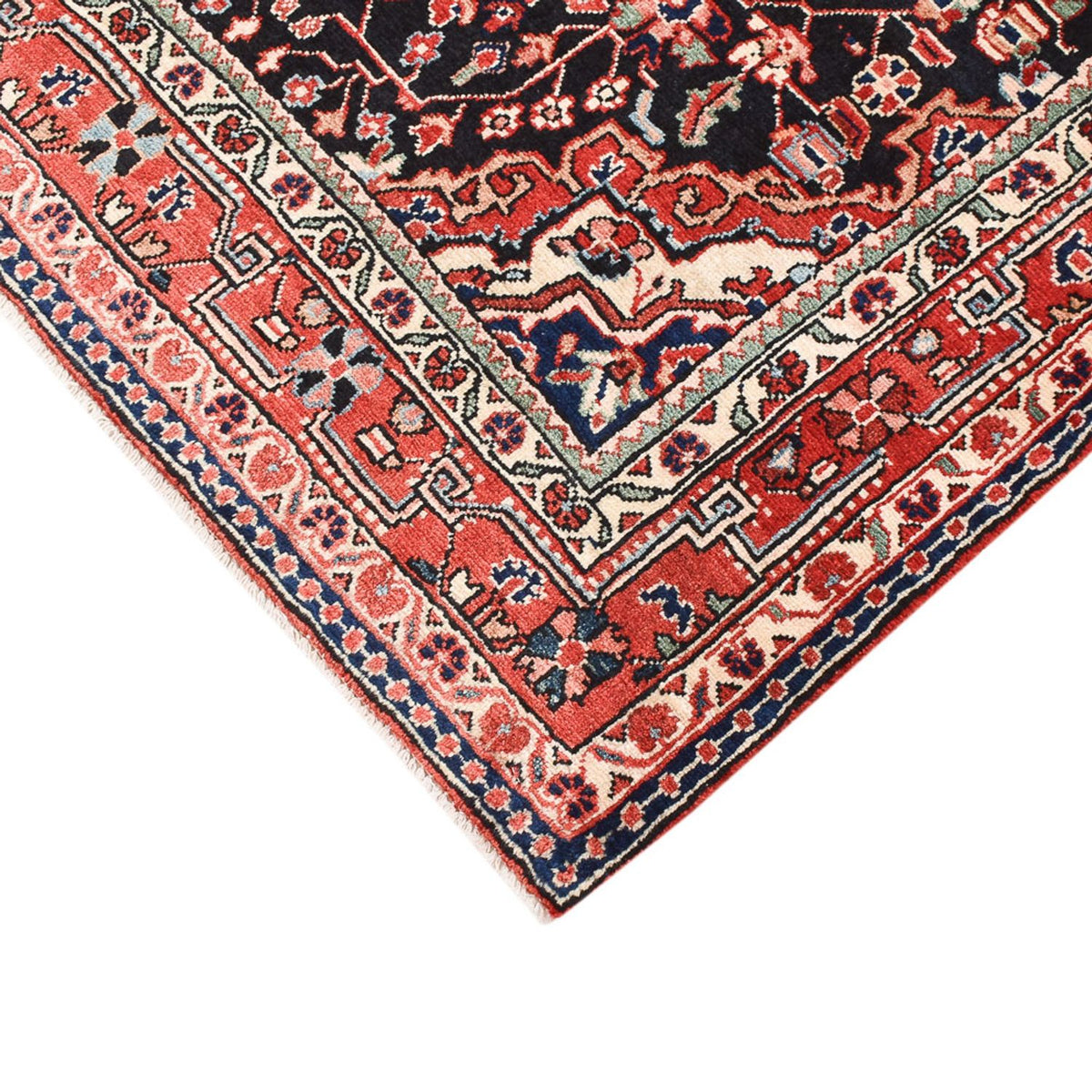 Persisk tæppe - Nomadisk - 160 x 111 cm - mørkeblå