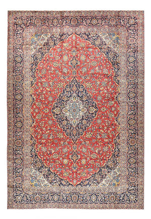 Persisk tæppe - Keshan - 452 x 310 cm - rød