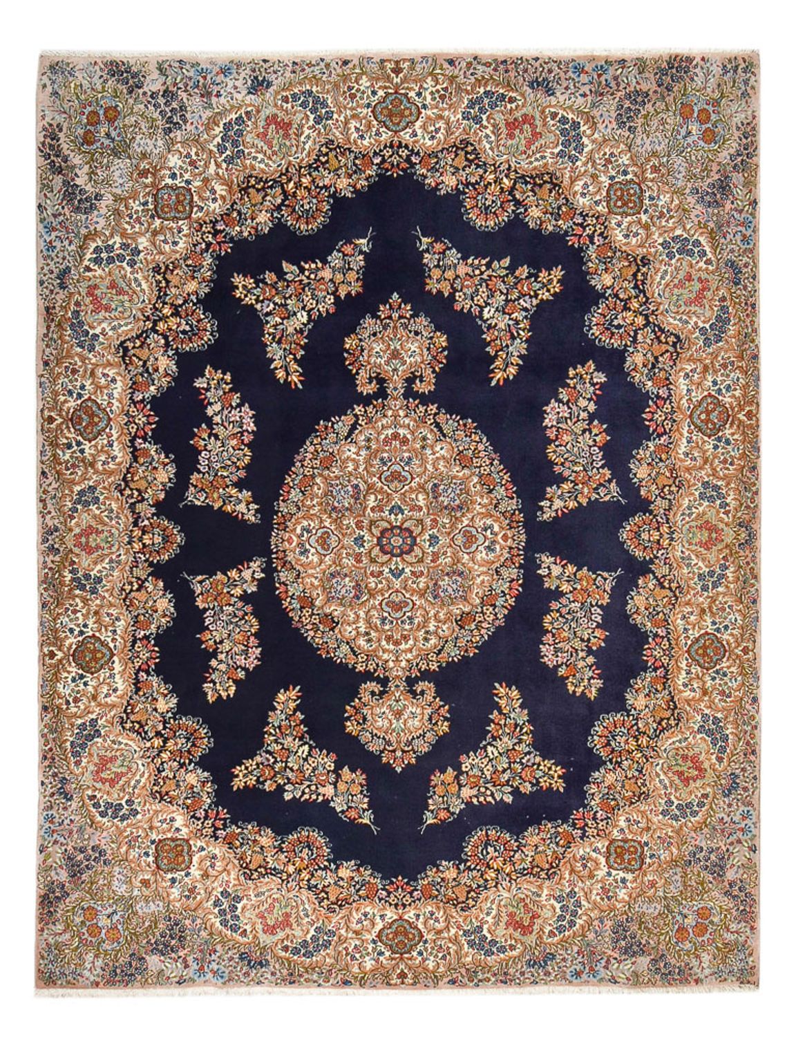 Persisk tæppe - Royal - 340 x 257 cm - mørkeblå