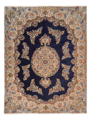 Persisk tæppe - Royal - 340 x 257 cm - mørkeblå