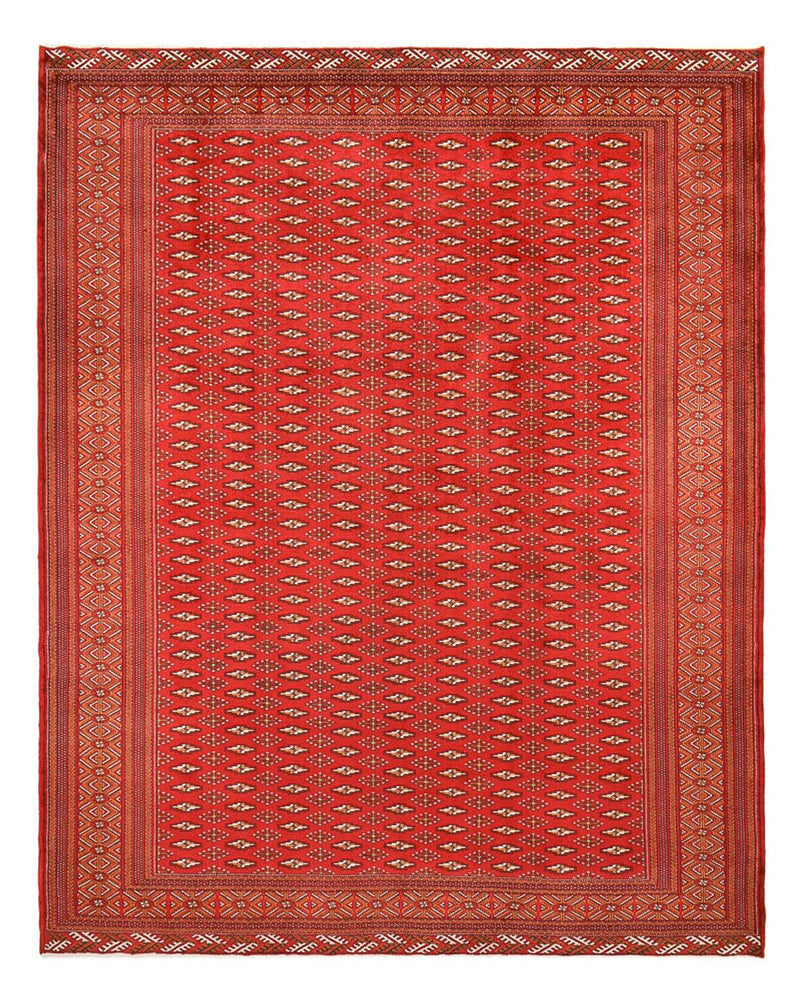 Turkaman-tæppe - 385 x 305 cm - rød