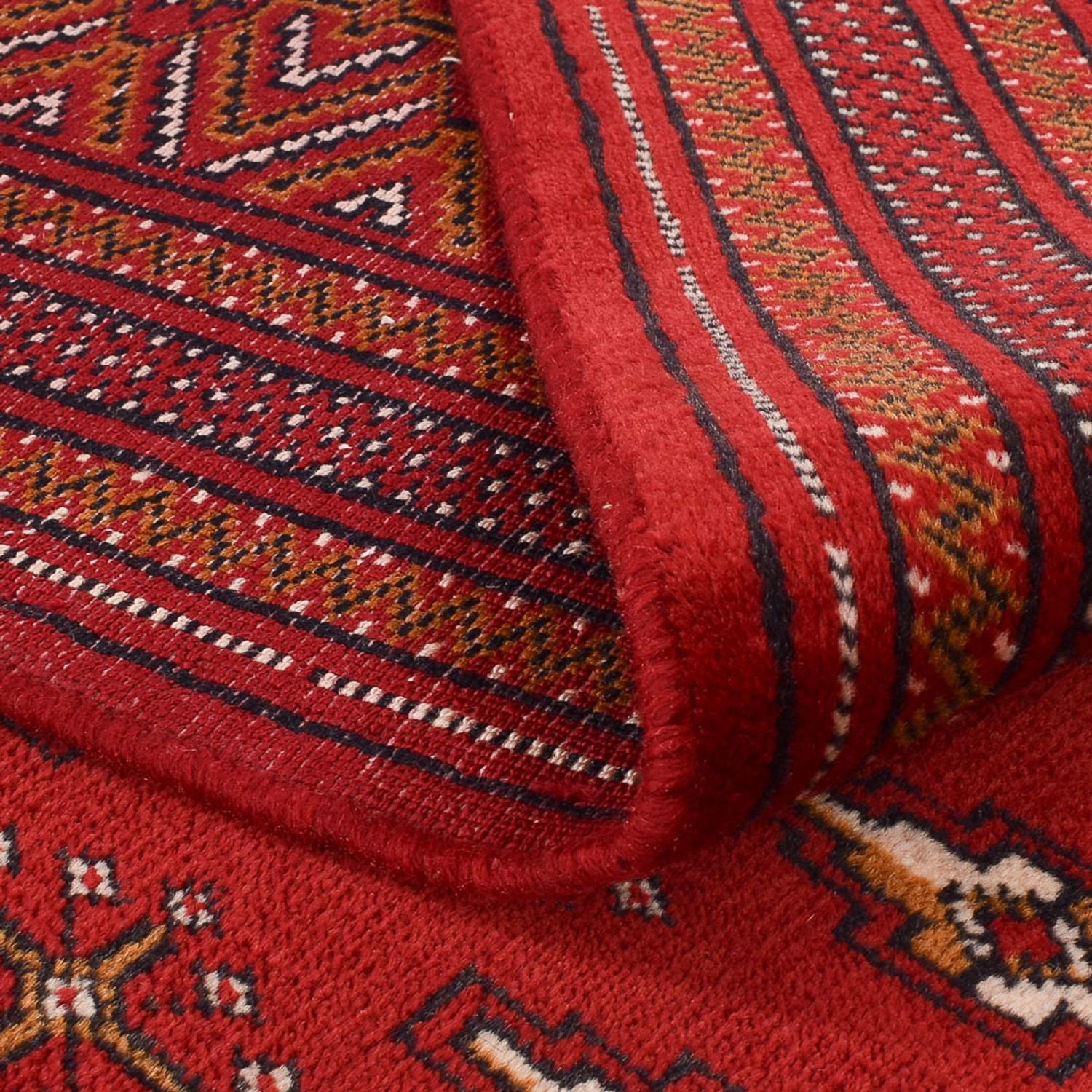 Turkaman-tæppe - 385 x 305 cm - rød