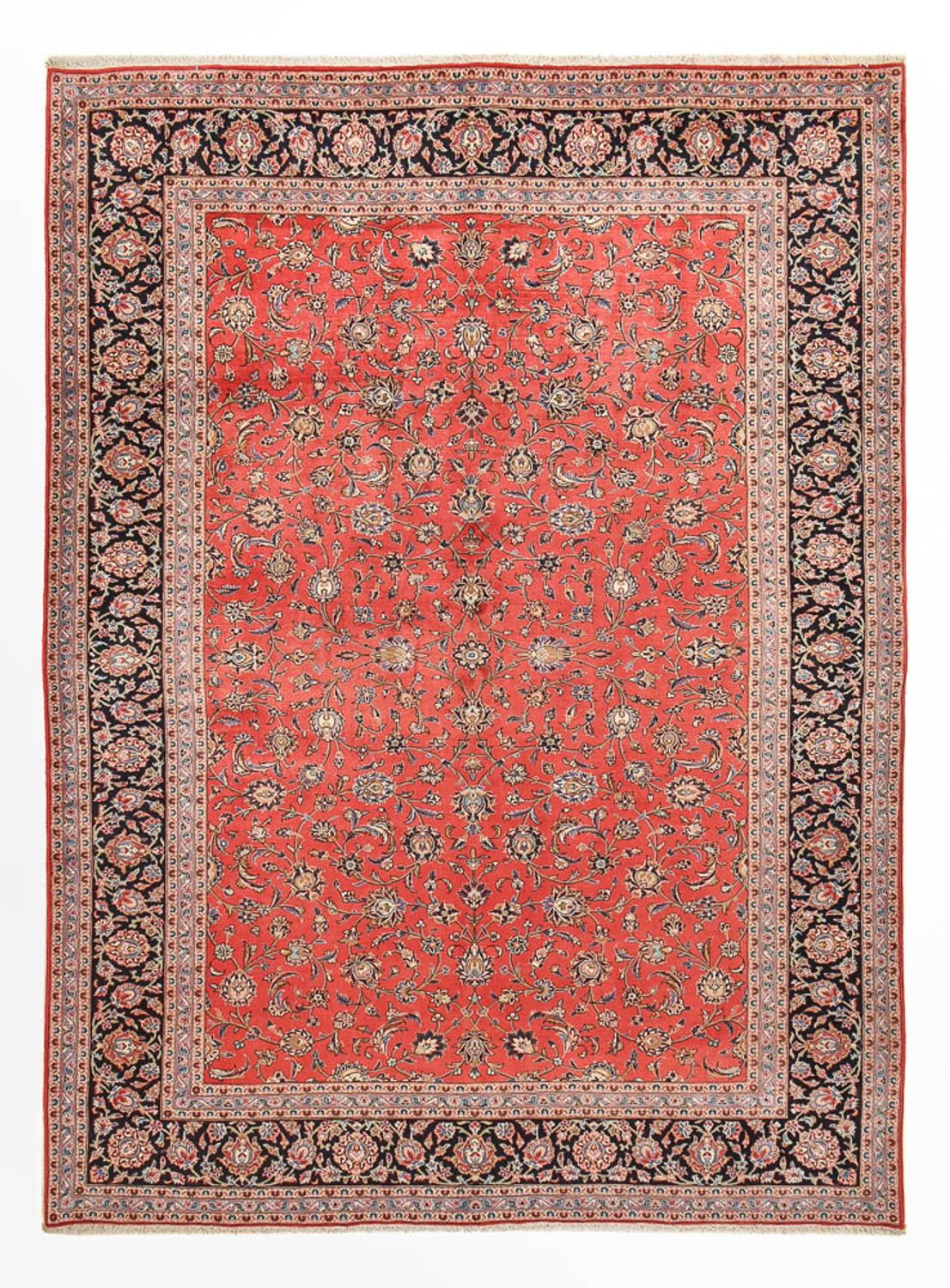 Persisk tæppe - Keshan - 415 x 297 cm - rød