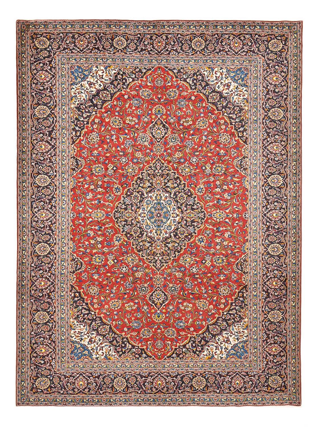Persisk tæppe - Keshan - 398 x 300 cm - rød