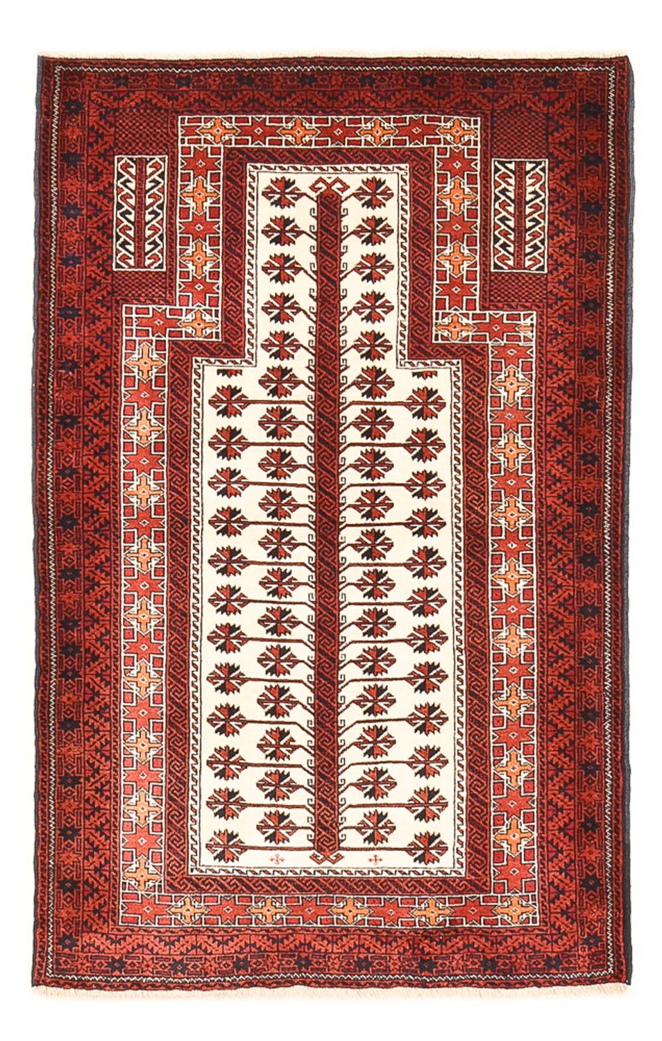 Turkaman-tæppe - 150 x 100 cm - flerfarvet
