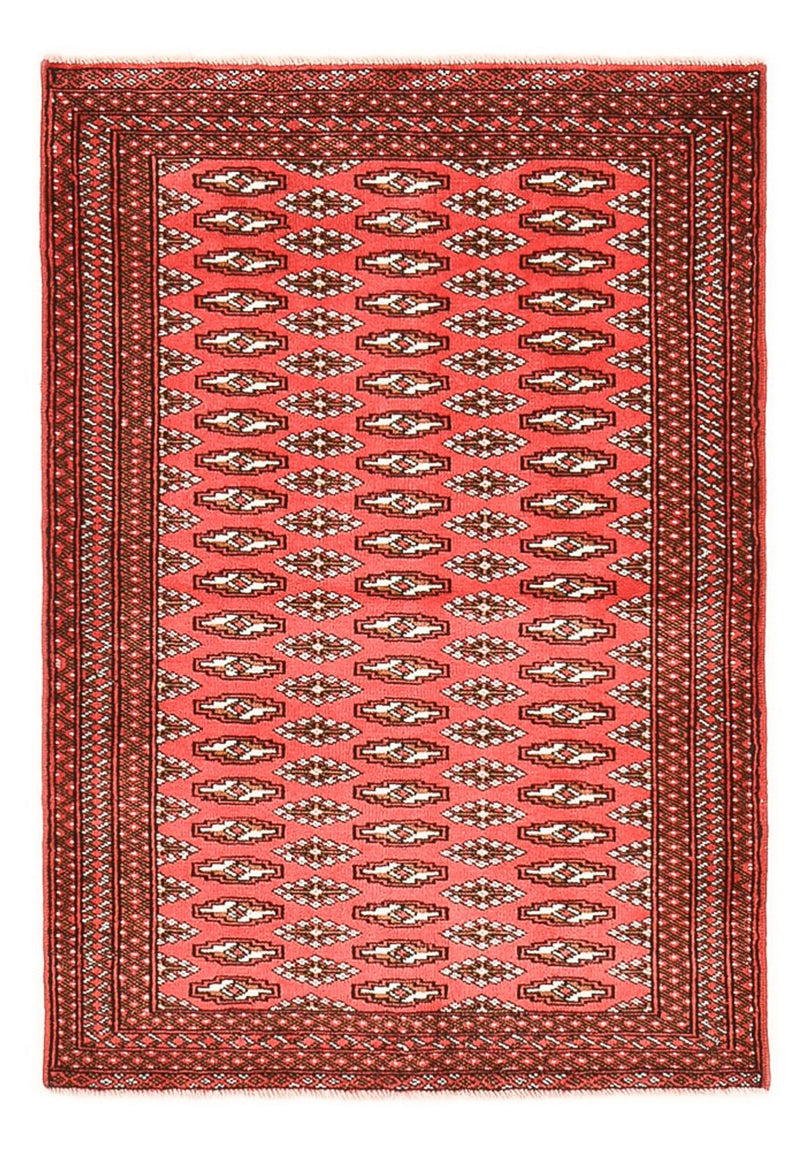 Turkaman-tæppe - 135 x 94 cm - rød