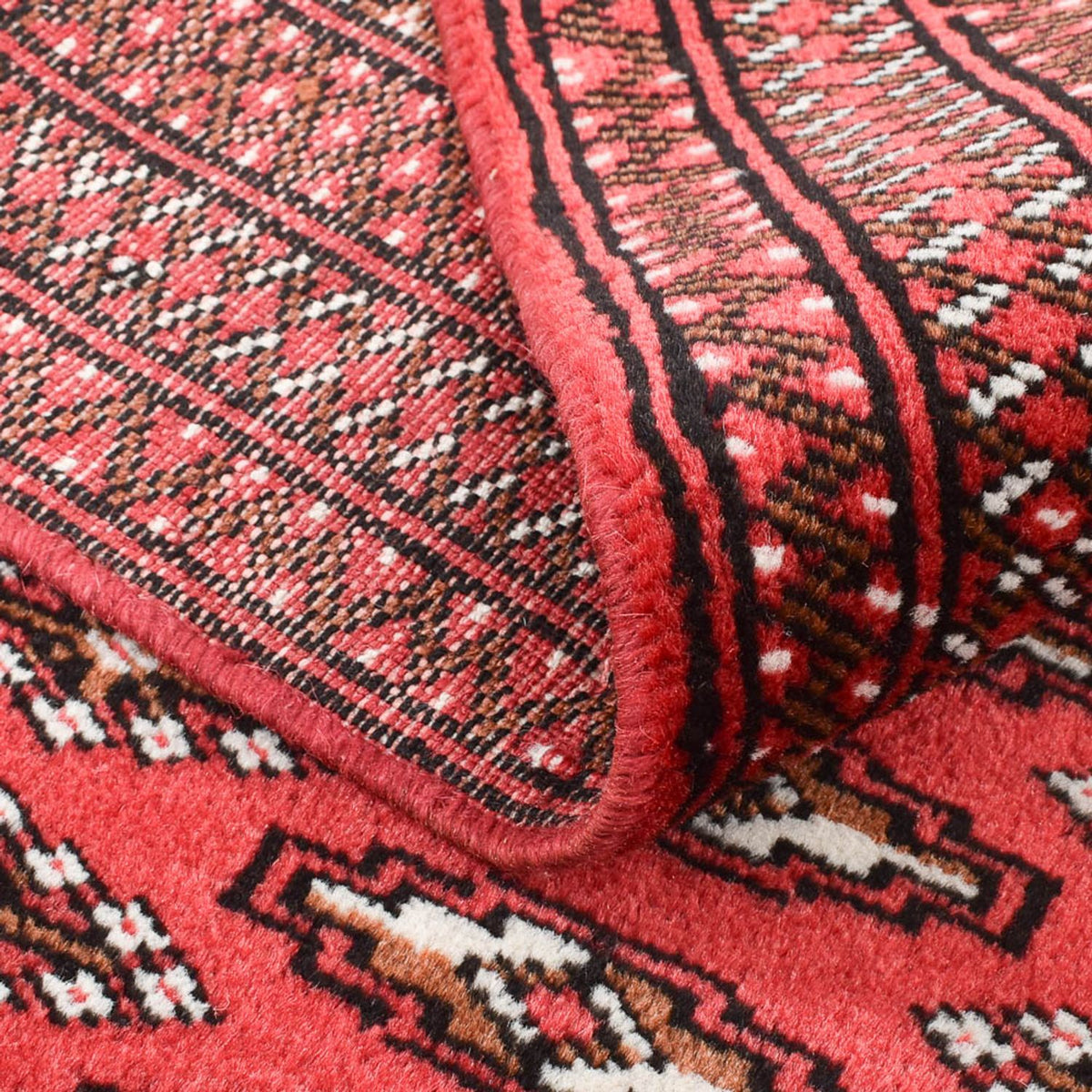 Turkaman-tæppe - 135 x 94 cm - rød