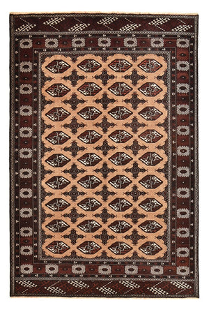 Turkaman-tæppe - 295 x 198 cm - lys beige