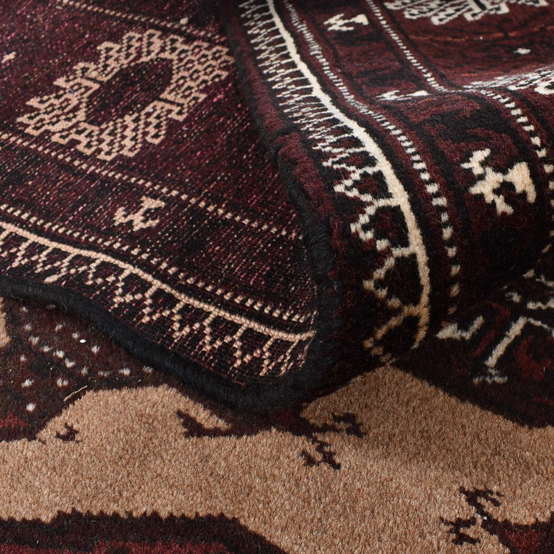 Turkaman-tæppe - 295 x 198 cm - lys beige