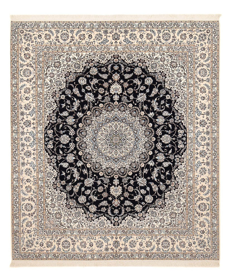 Persisk tæppe - Nain - Premium - 306 x 254 cm - mørkeblå