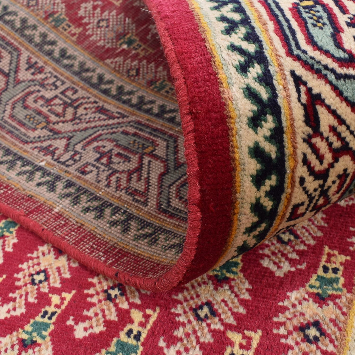 Løber Persisk tæppe - Tabriz - 475 x 99 cm - rød