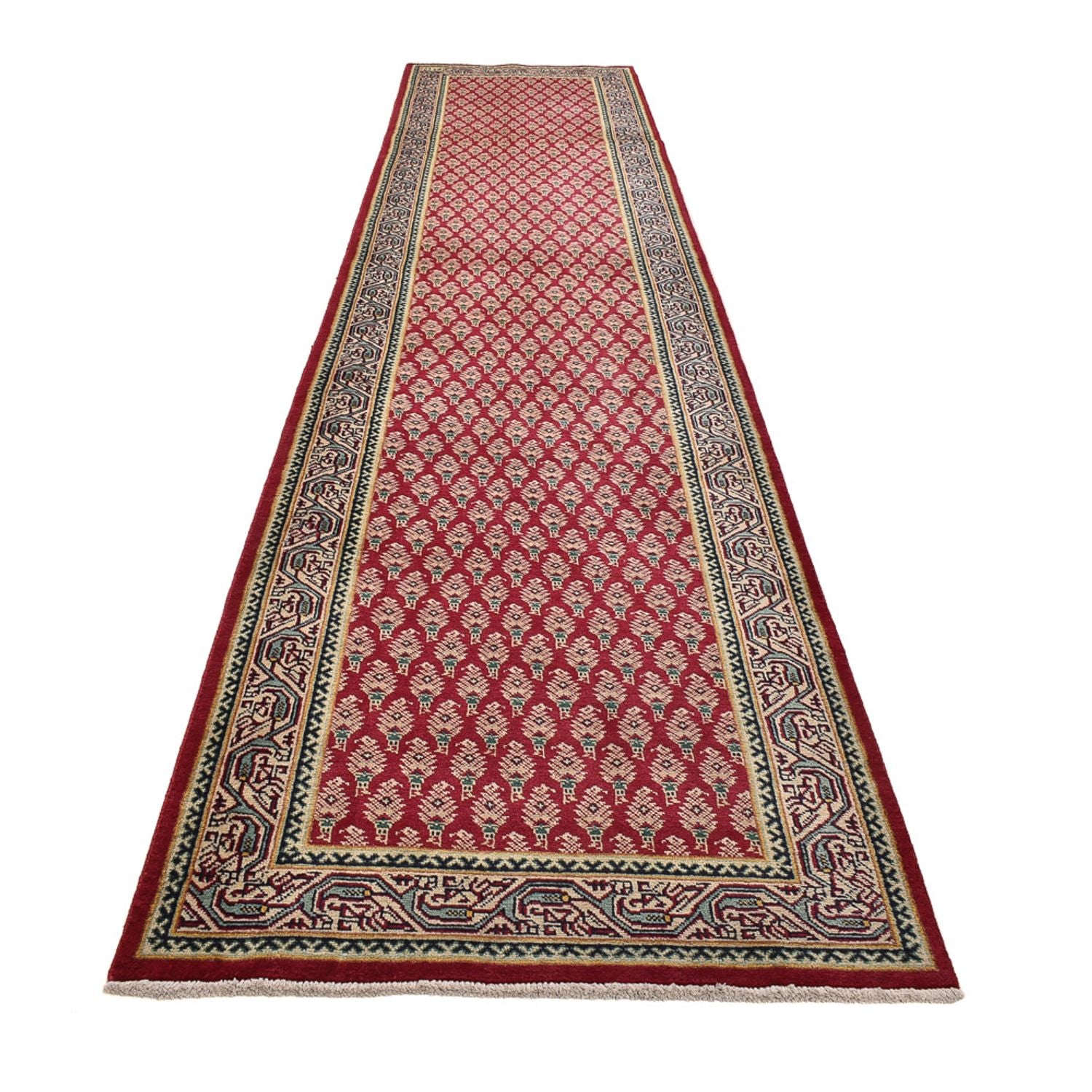 Løber Persisk tæppe - Tabriz - 475 x 99 cm - rød