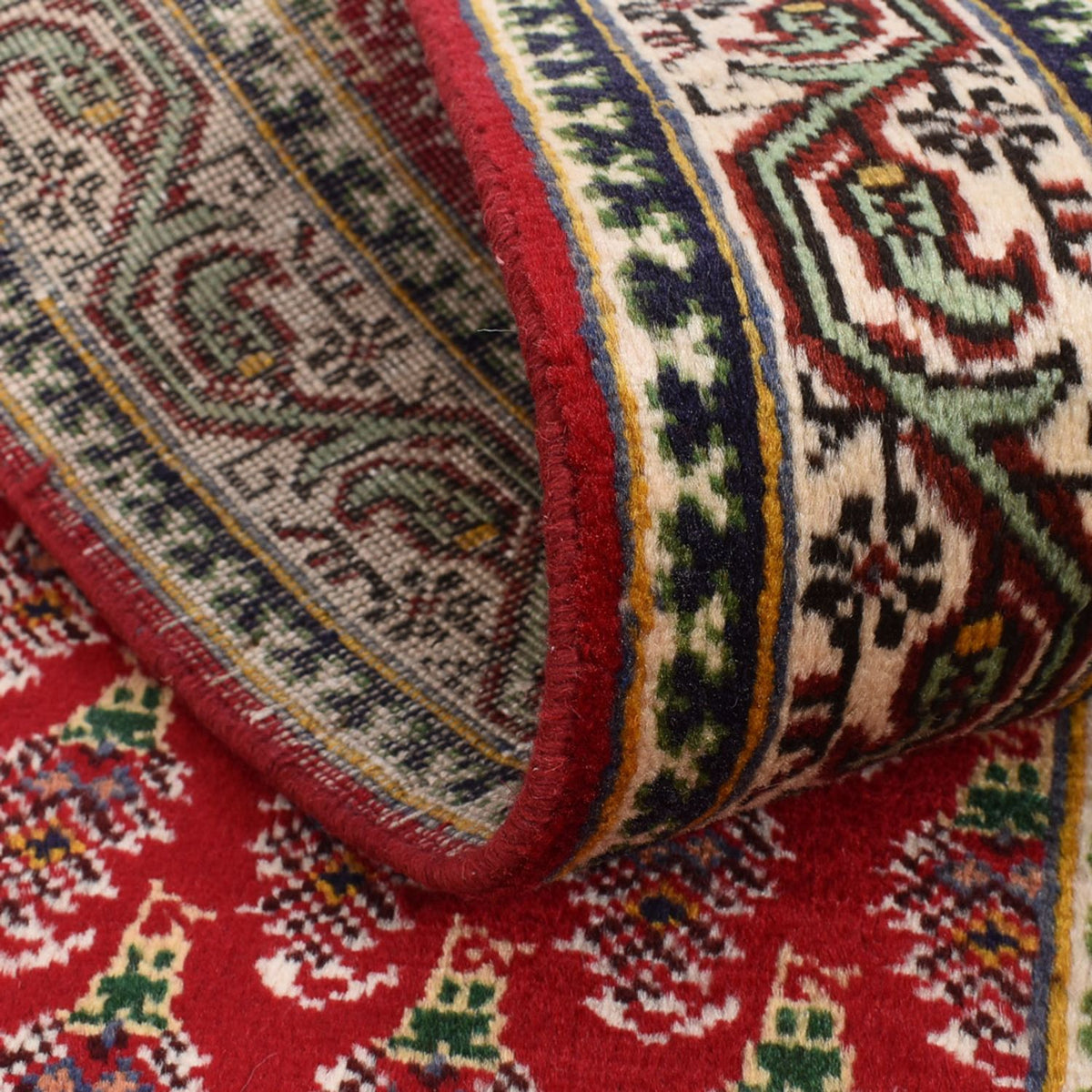 Løber Persisk tæppe - Tabriz - 460 x 73 cm - rød