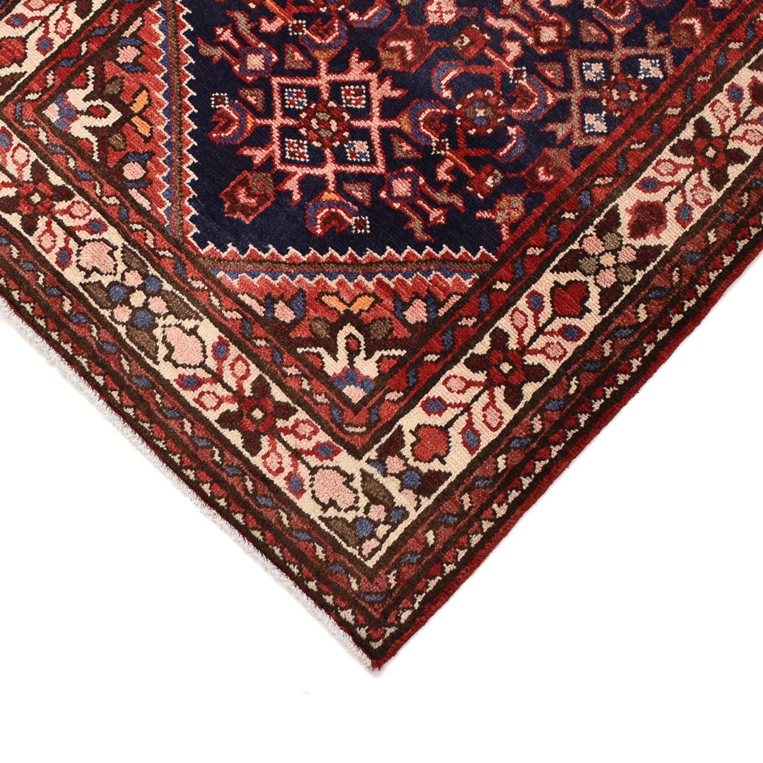 Løber Persisk tæppe - Nomadisk - 419 x 88 cm - bordeaux rød