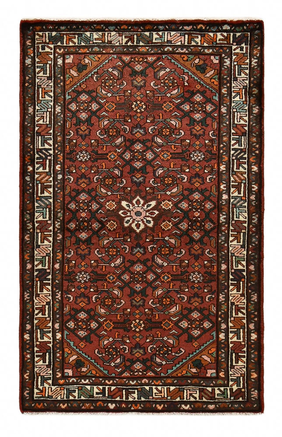 Persisk tæppe - Nomadisk - 163 x 100 cm - mørkerød