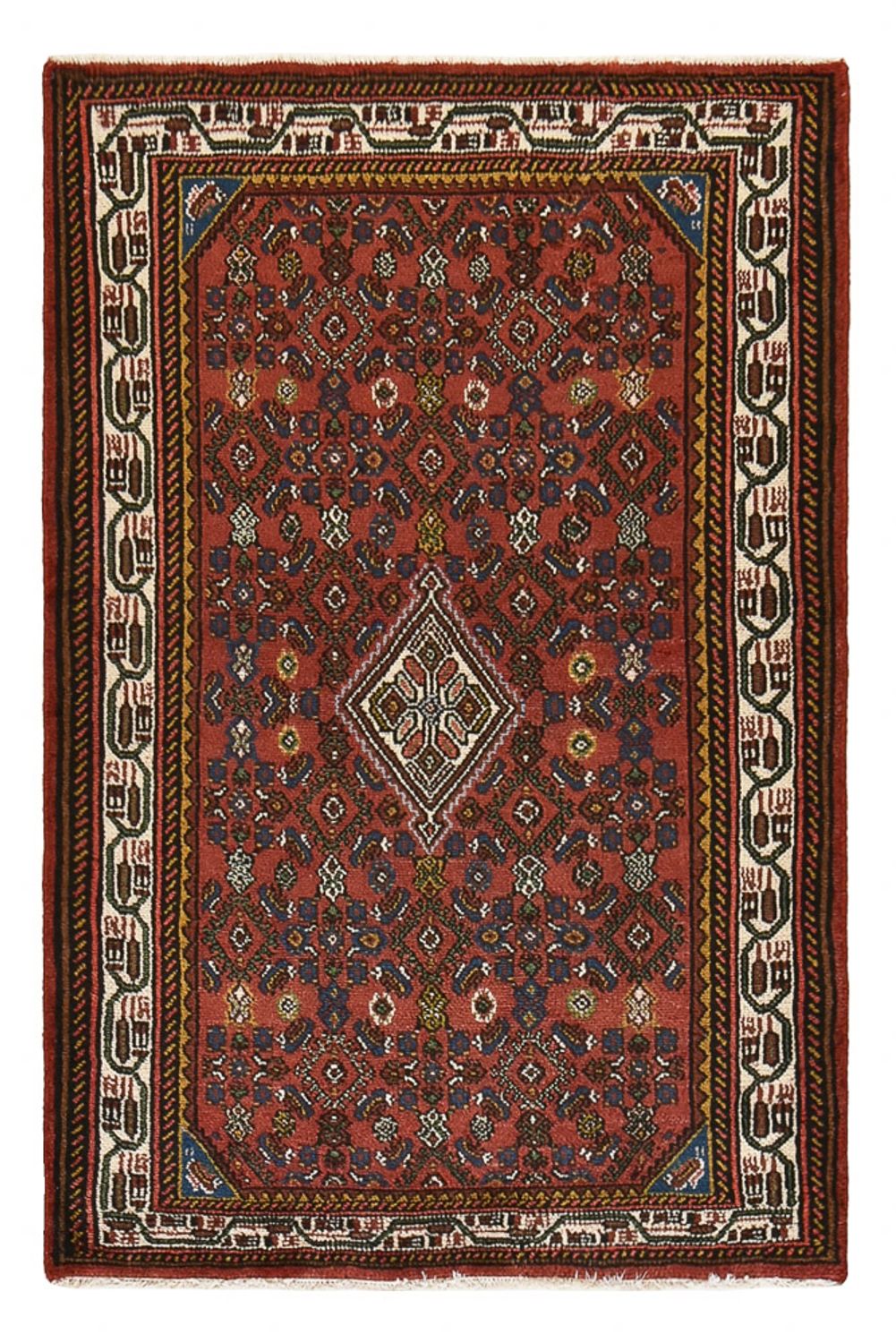 Persisk tæppe - Nomadisk - 150 x 99 cm - mørkerød