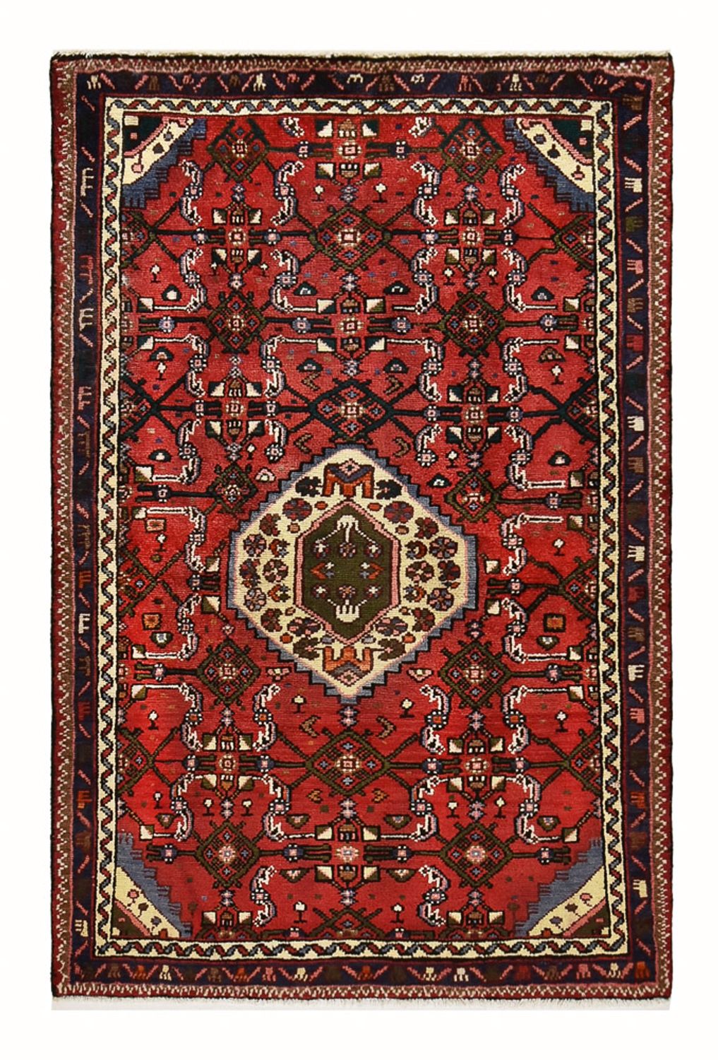 Persisk tæppe - Nomadisk - 151 x 99 cm - rød