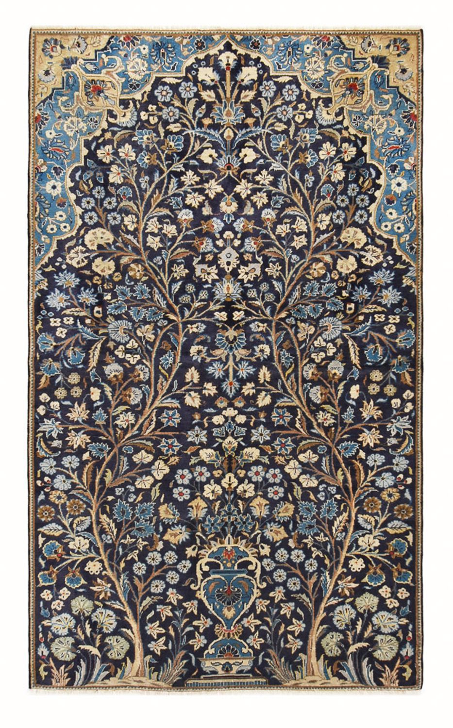 Persisk tæppe - Classic - 240 x 139 cm - mørkeblå